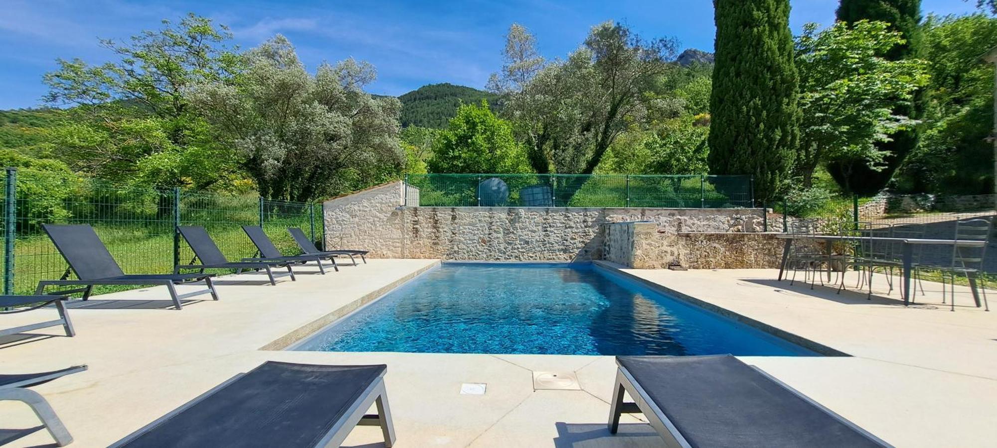 Le Mas Des Fontettes, Gite 14 Personnes, Piscine Chauffee, Propriete 5Ha, Barbecue Sahune Exterior foto